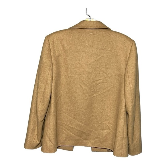 Talbots Vintage Italian Camel Hair Button Front Shacket Tan Size 4 - Picture 2 of 14